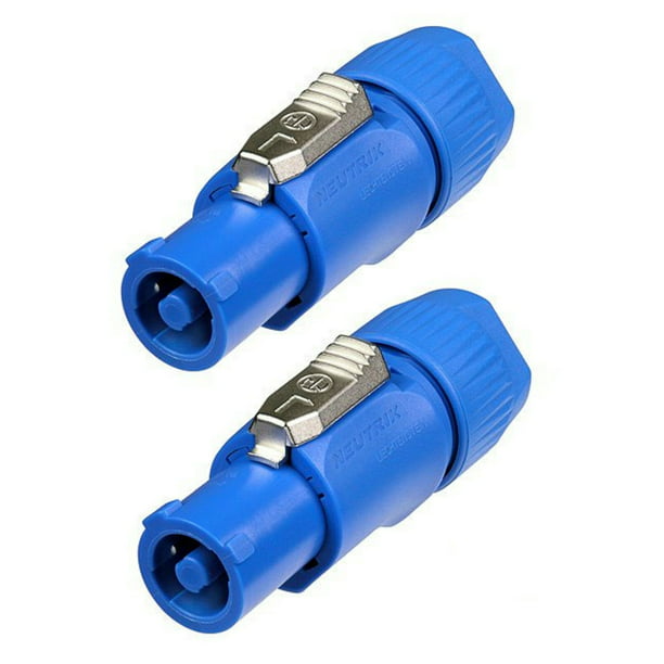 2 Pack Neutrik NAC3FCA Powercon Cable Connector Power In Blue